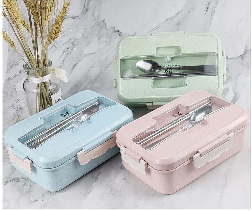 lunch box hermetique verte bleue et rose