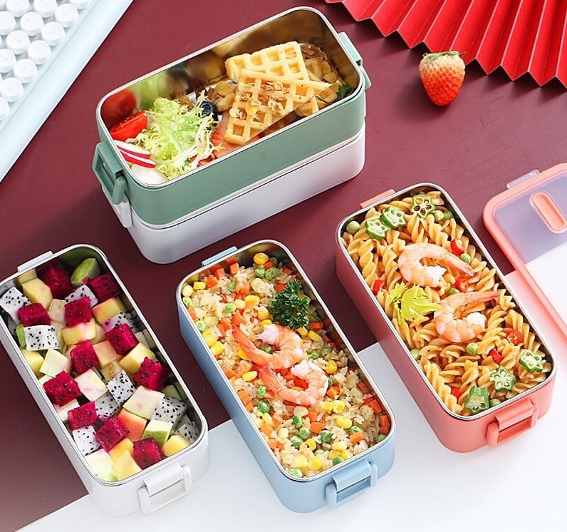 exemple de repas lunch box isotherme deux etages