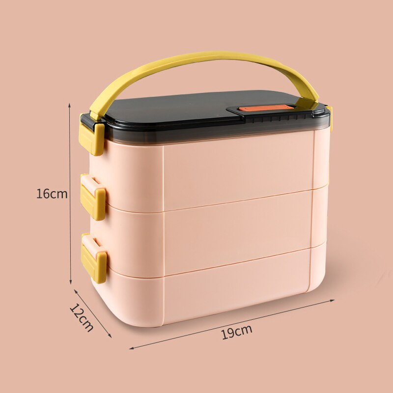 lunch box isotherme rose 3 étages dimensions