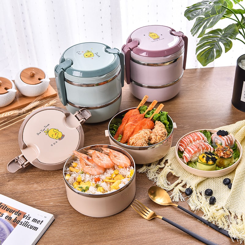 lunch box ronde 3 étages repas