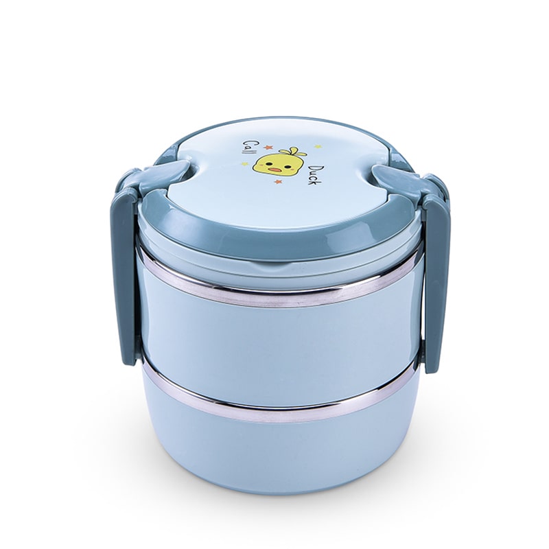 lunch box ronde bleue 3 étages