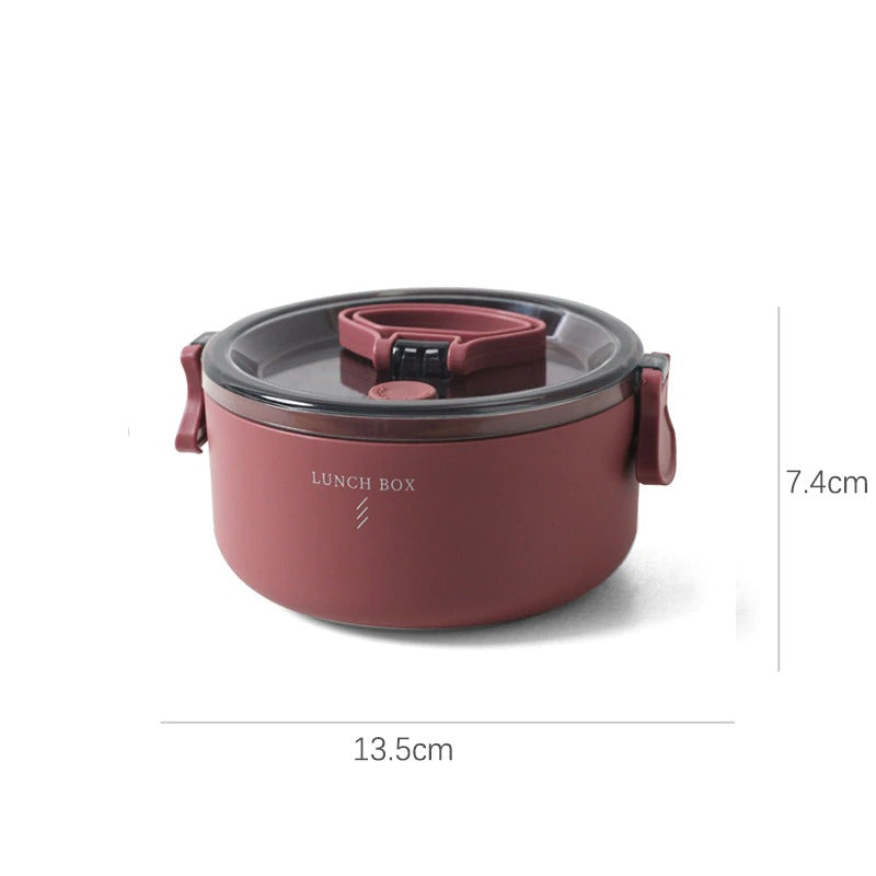 lunch box isotherme ronde rouge un etage dimension