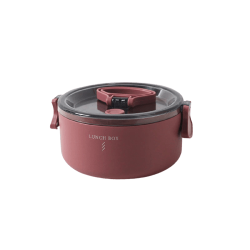 lunch box isotherme ronde rouge un etage