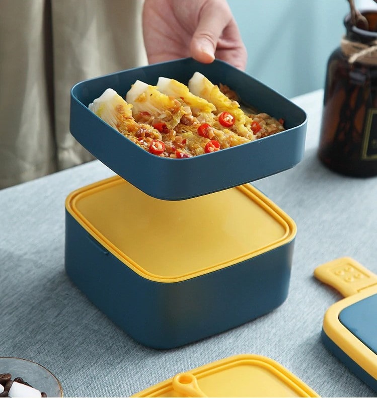 lunch box carre deux compartiments