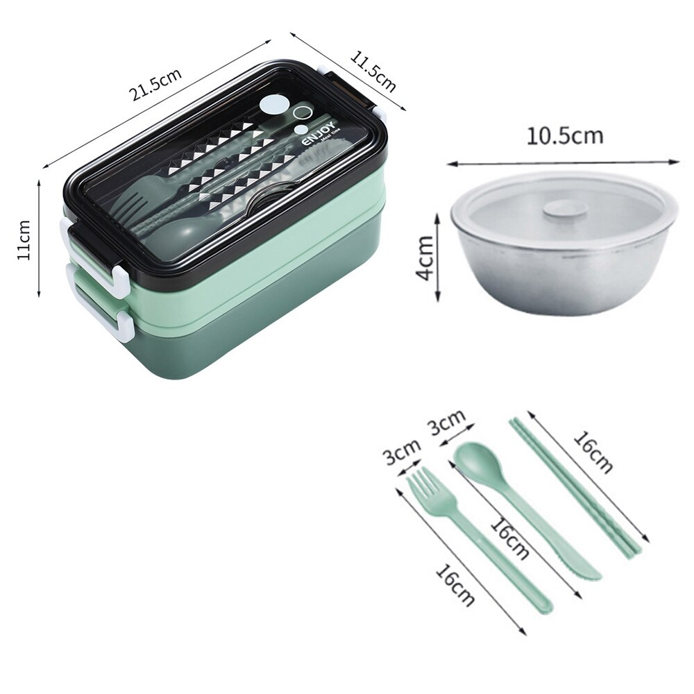 dimensions lunch box compartiments