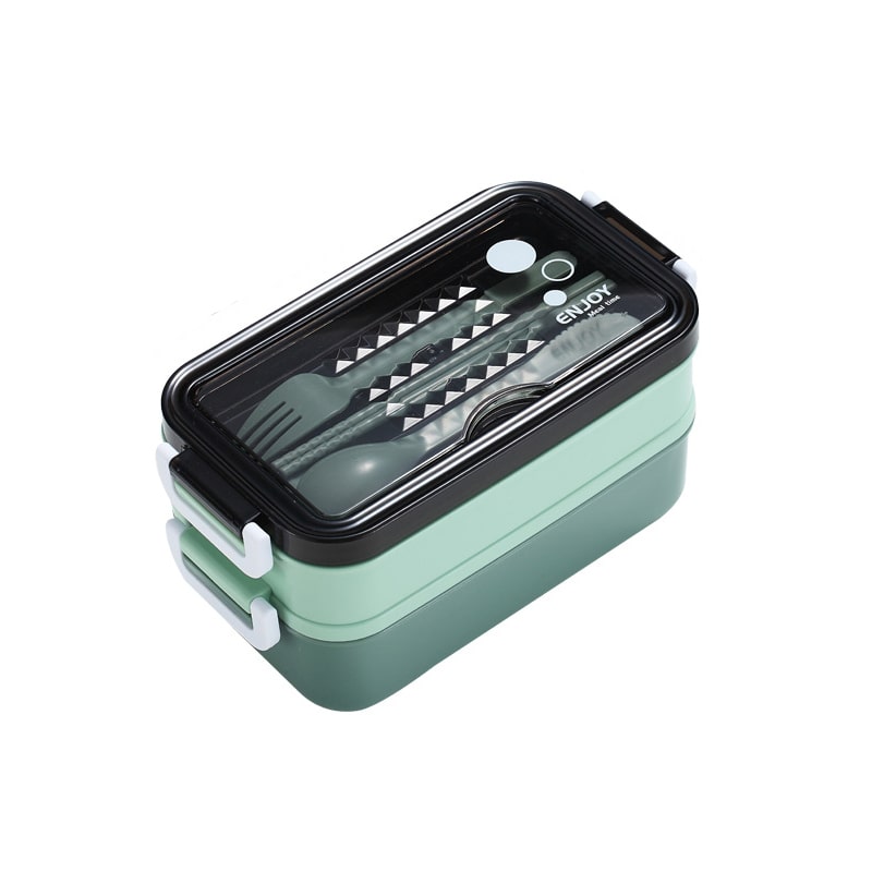 lunch box verte inox et plastique