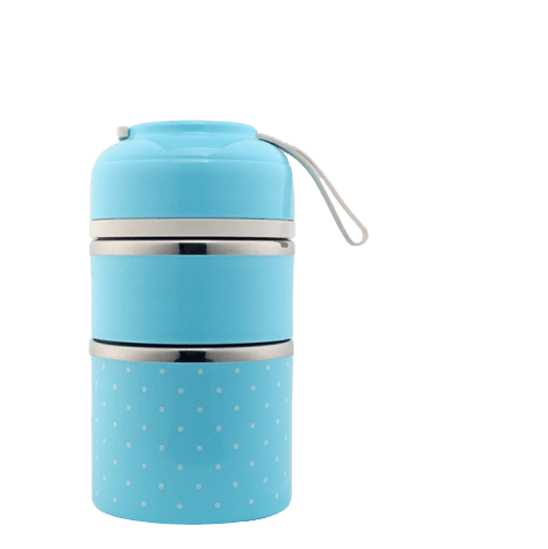 lunch box isotherme bleue deux compartiments