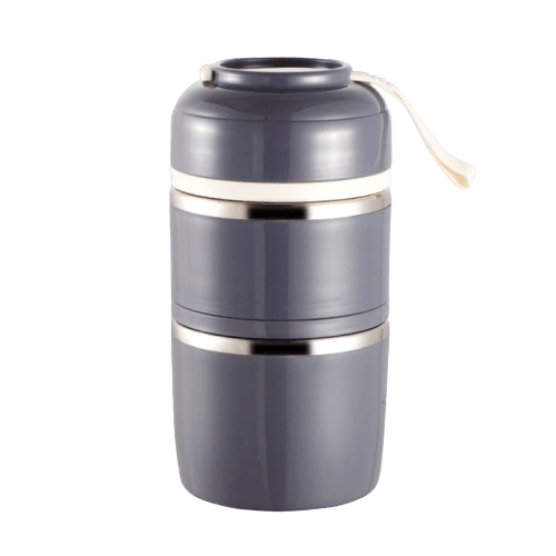 lunch box isotherme grise deux compartiments