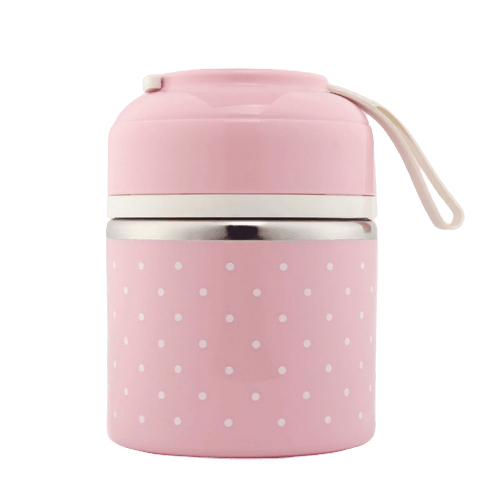 Lunch box isotherme rose un compartiment