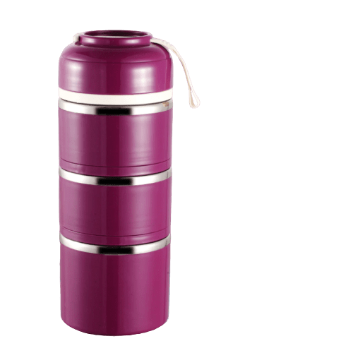 lunch box isotherme violette trois compartiments