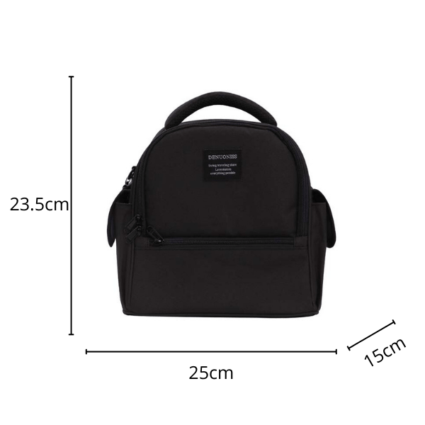 dimensions du sac à dos isotherme noir 10 litres