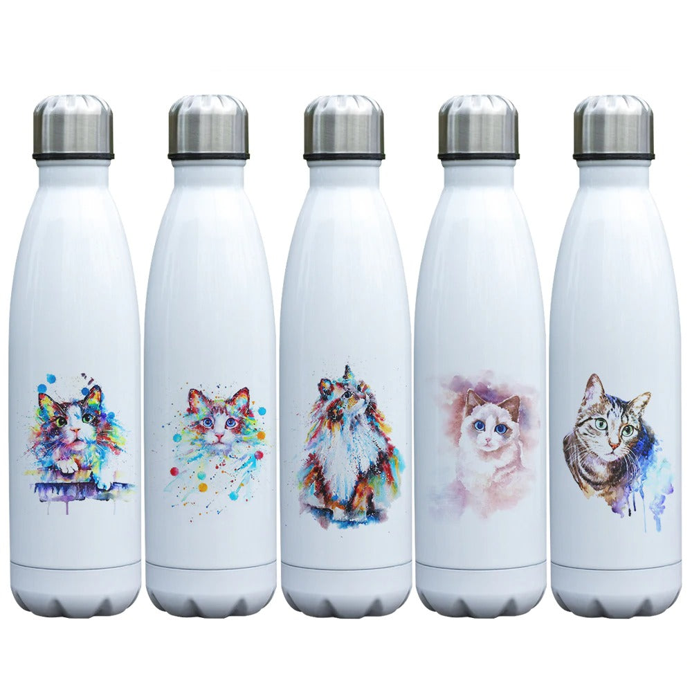 Bouteille isotherme chat