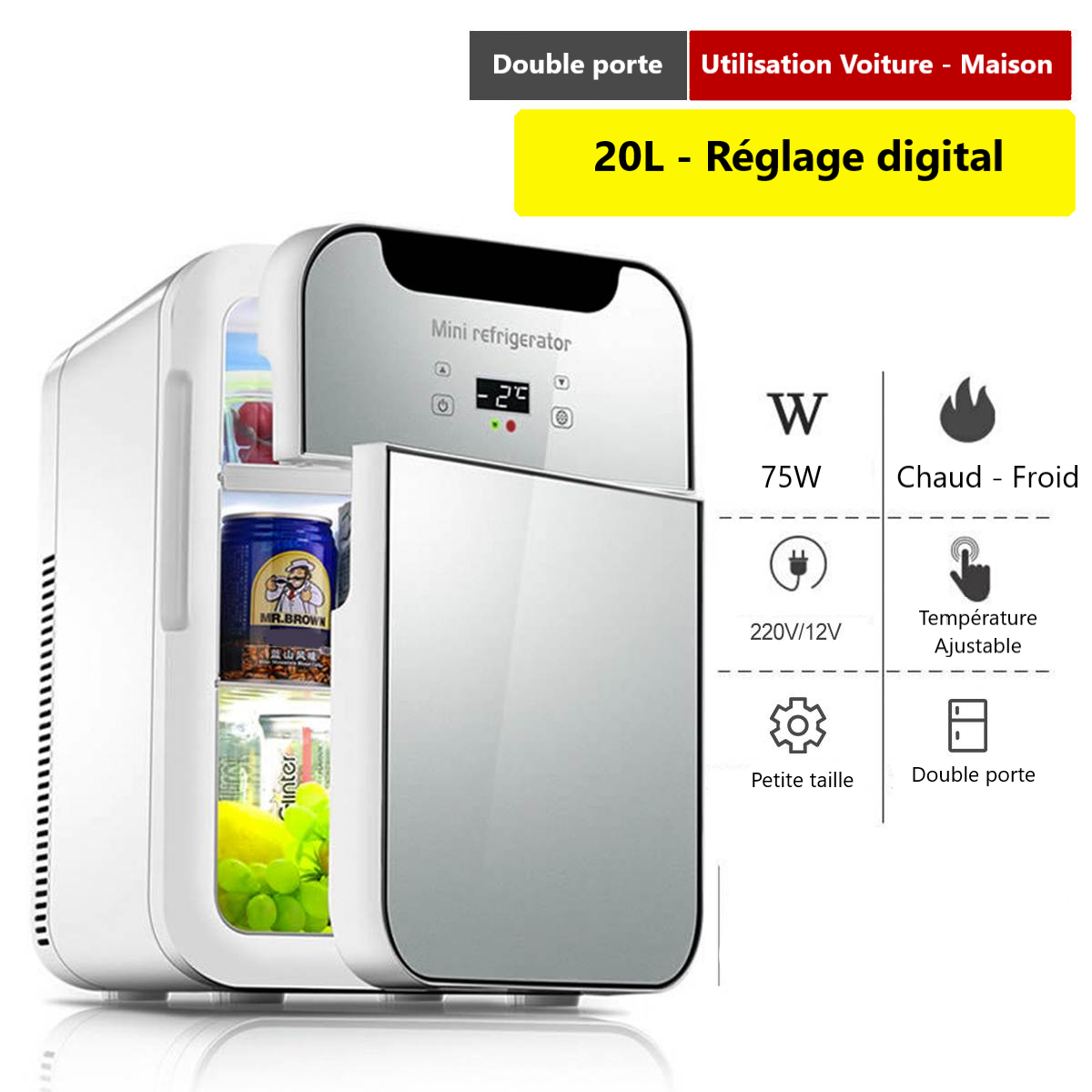 glaciere electrique reglage manuel