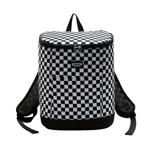 sac à dos isotherme glacière damier noir et blanc
