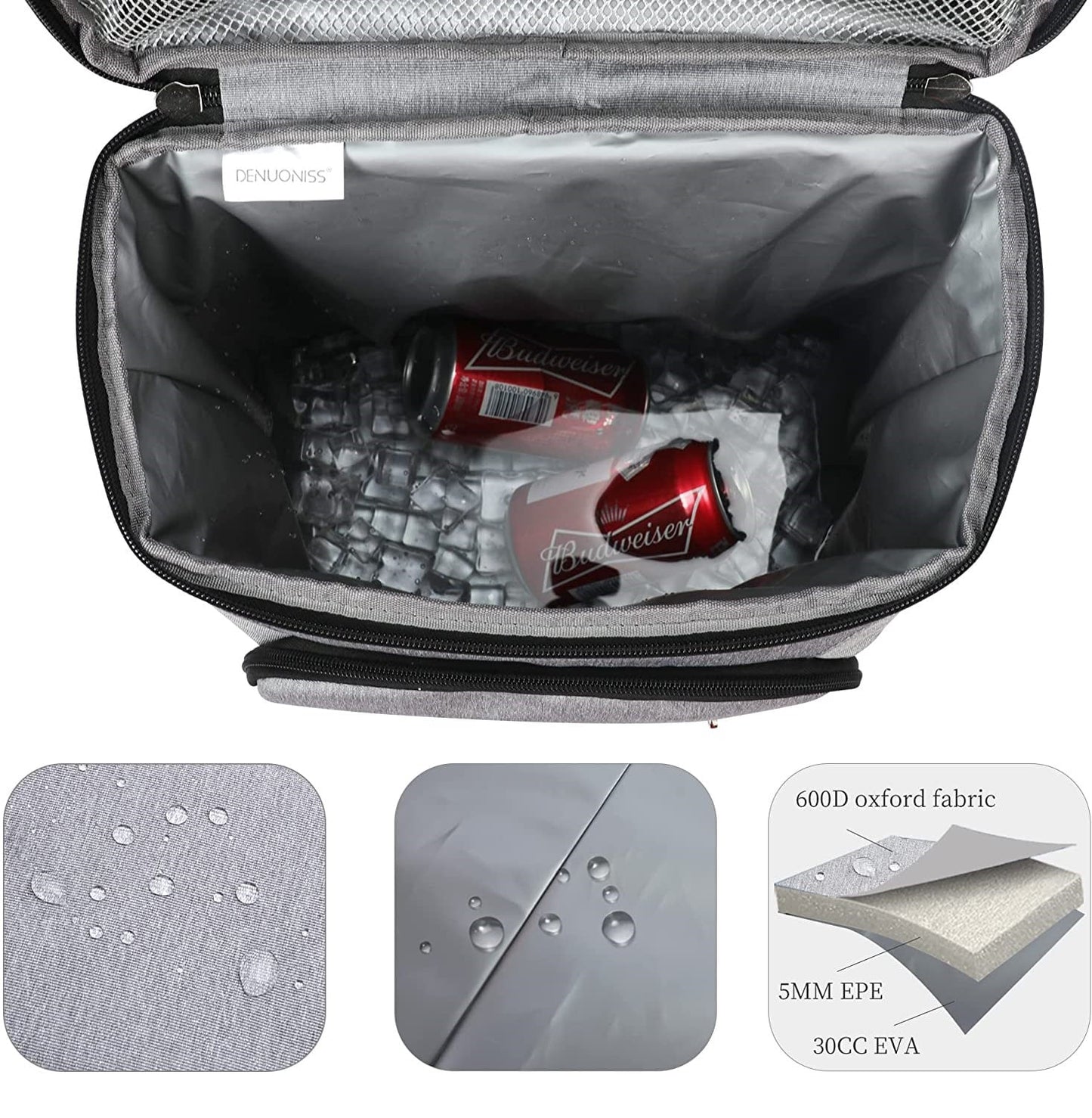 intérieur sac à dos isotherme gris