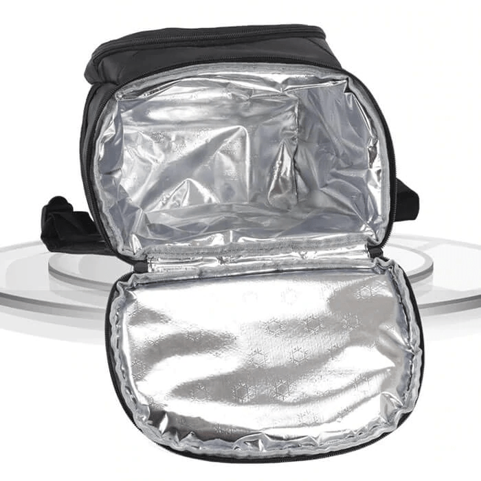 sac a dos isotherme glaciere thermos noir interieur