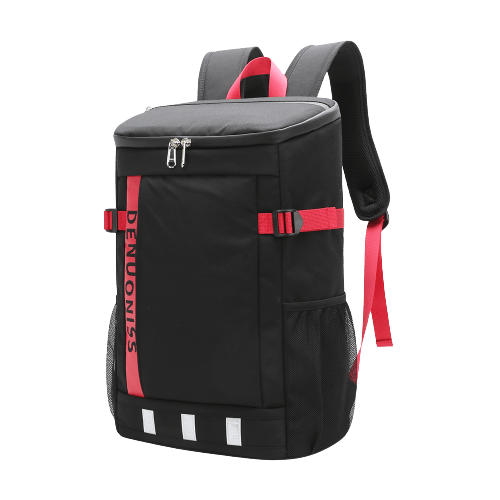 sac a dos isotherme picnic rouge avec bandes reflechissantes