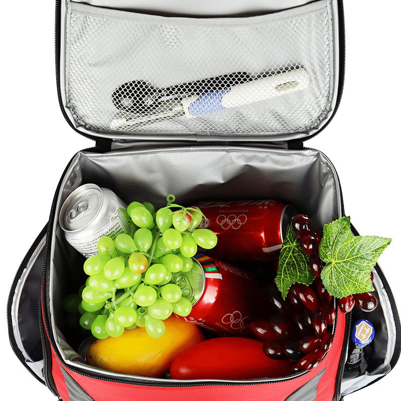 sac a dos isotherme randonnee rouge interieur glaciere