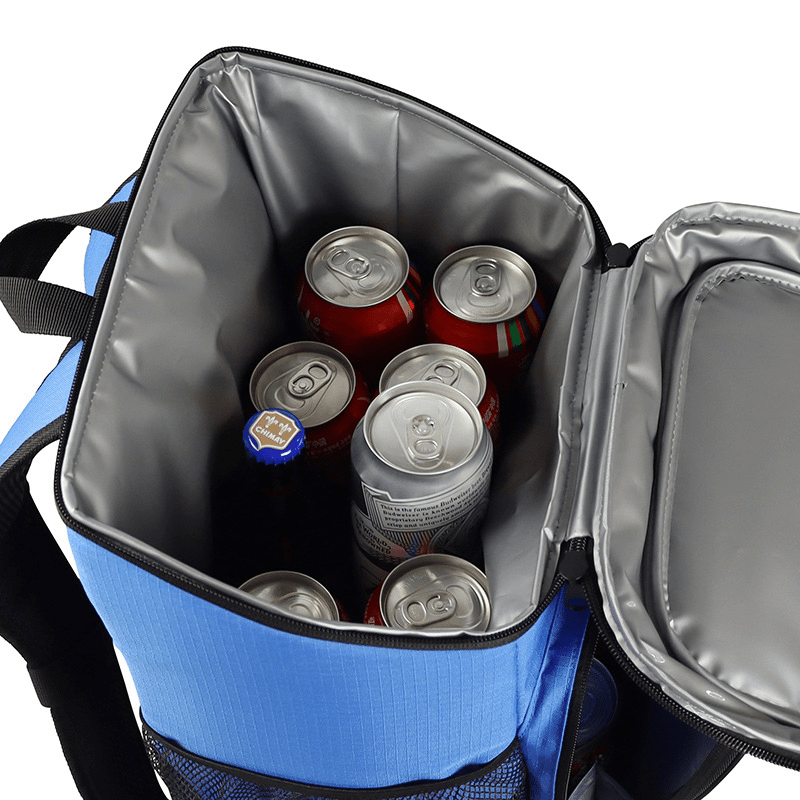 sac a dos isotherme bleu interieur glaciere