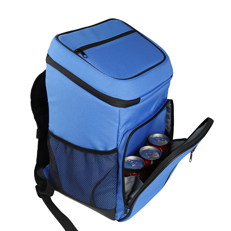 sac a dos isotherme bleu pochette avant
