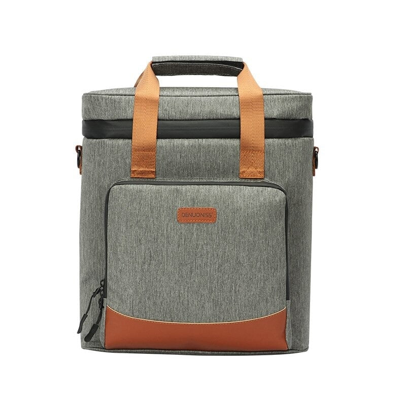 Sac isotherme gris bouteille de vin