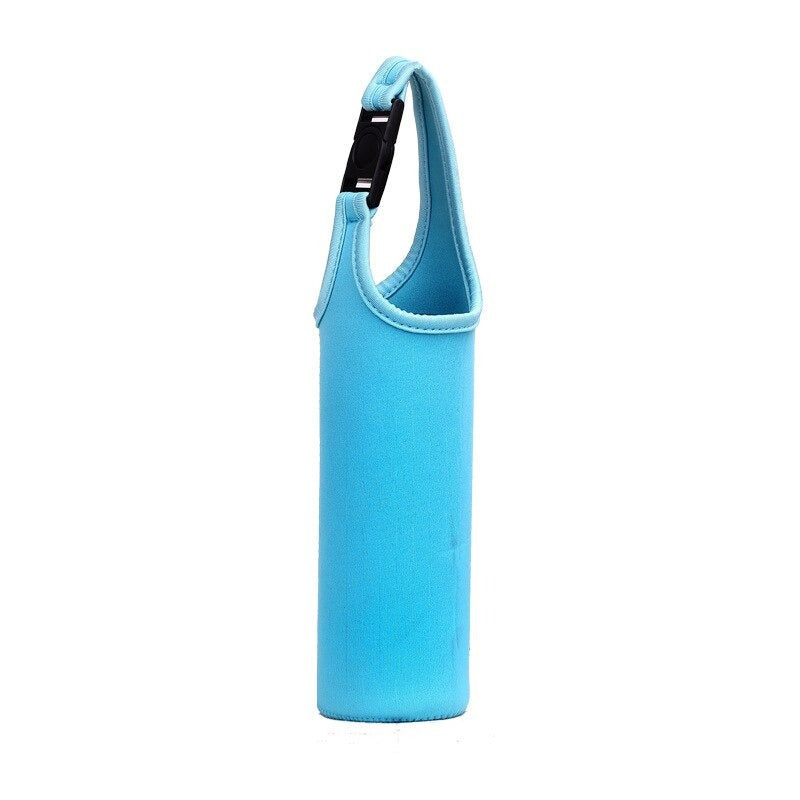housse isotherme bleu ciel pour bouteille