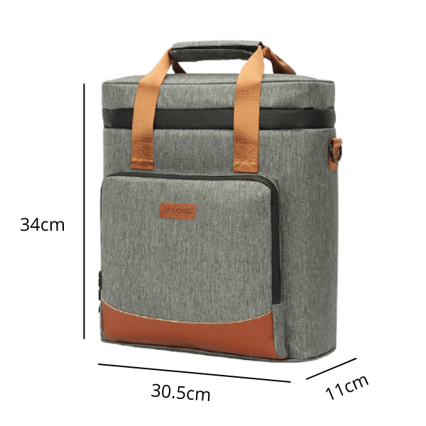 Dimension sac à vin gris