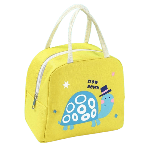 sac isotherme jaune motif tortue
