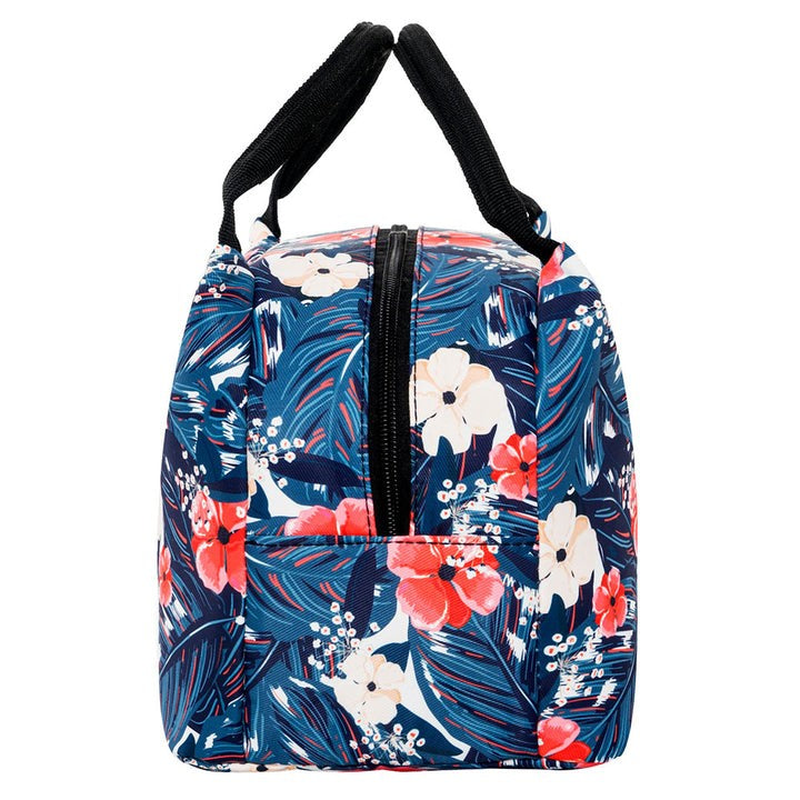 sac à déjeuner fleurs sauvages blanche et rouge