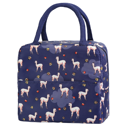 sac isotherme pour repas bleu lamas nuage