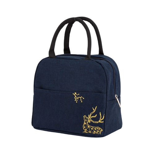 lunch bag bleu motif cerf