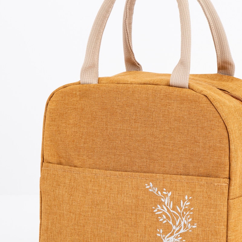 pochette avant sac isotherme jaune