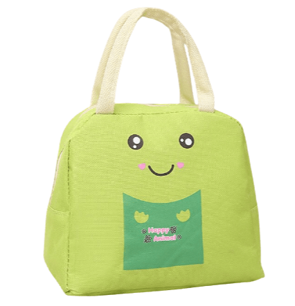 lunch bag vert motif cartoon mignon