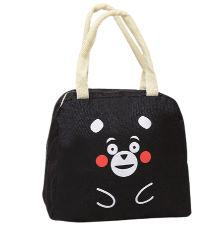 sac isotherme à repas noir motif ours