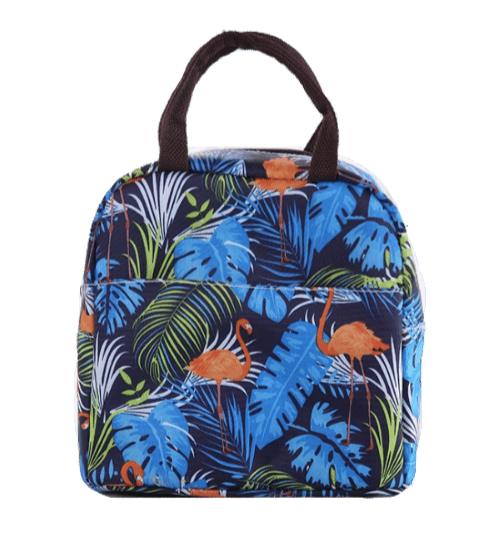 Sac Isotherme Repas Flamants Roses Tropicaux