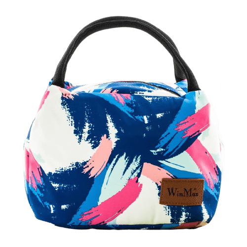 sac isotherme pour repas motif peinture multicolore
