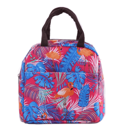 sac dejeuner isotherme rose flamants