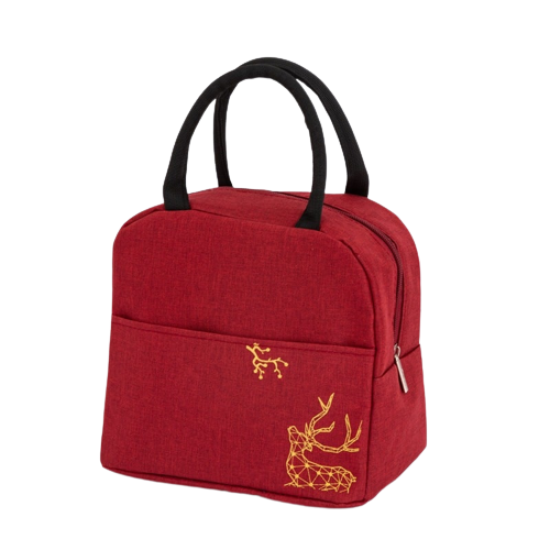 lunch bag rouge motif cerf