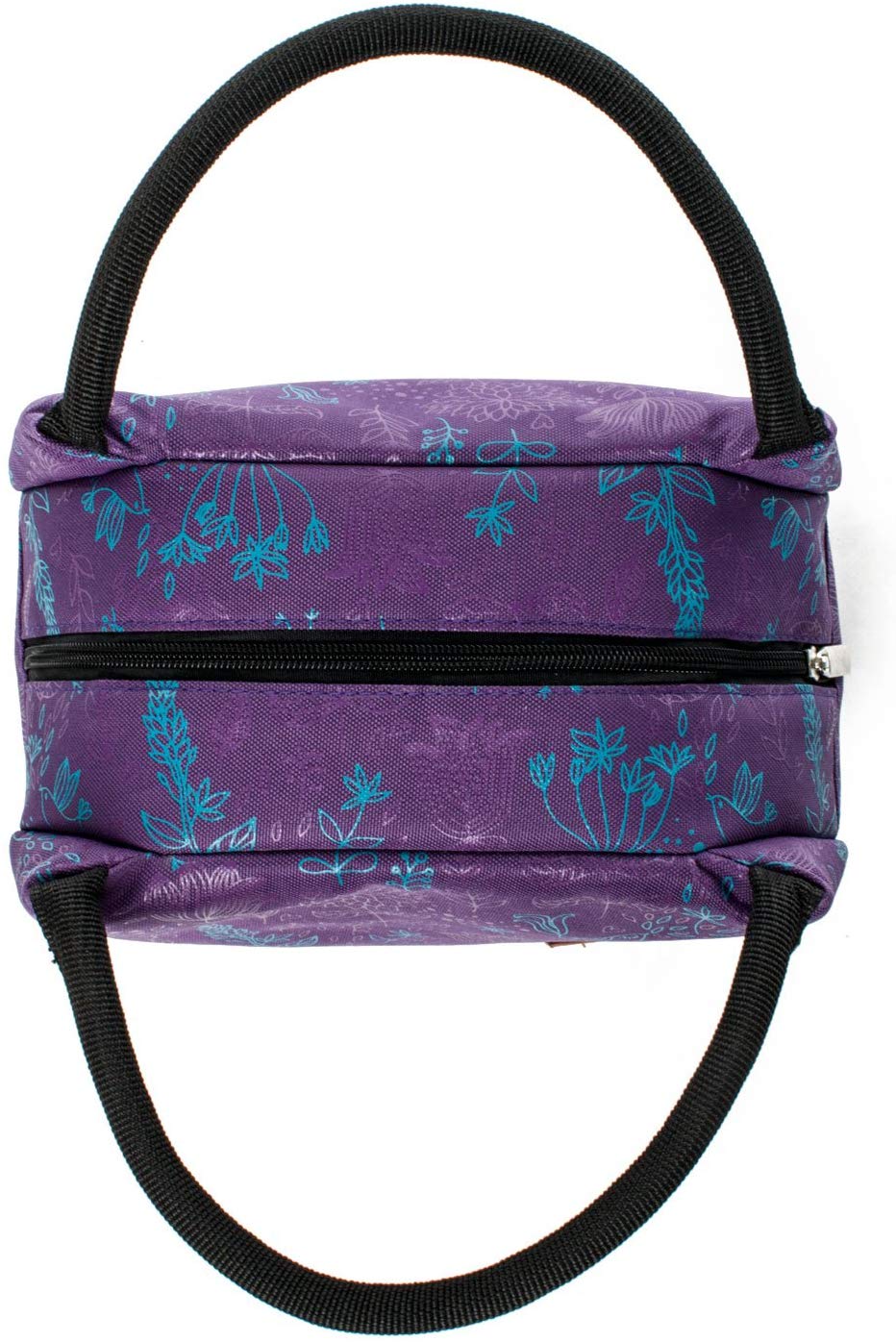 vue dessus lanniere transport sac isotherme repas violet