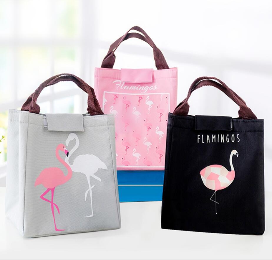 Lunch bag isotherme design flamant rose