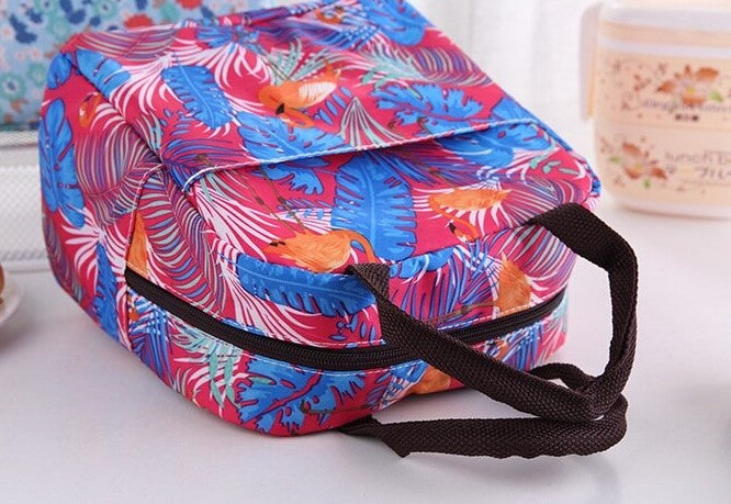 sac isotherme tropical flamants roses