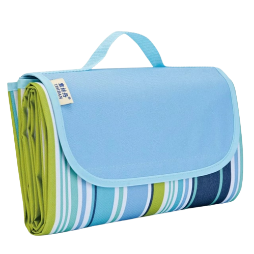 couverture pique nique azur rayé
