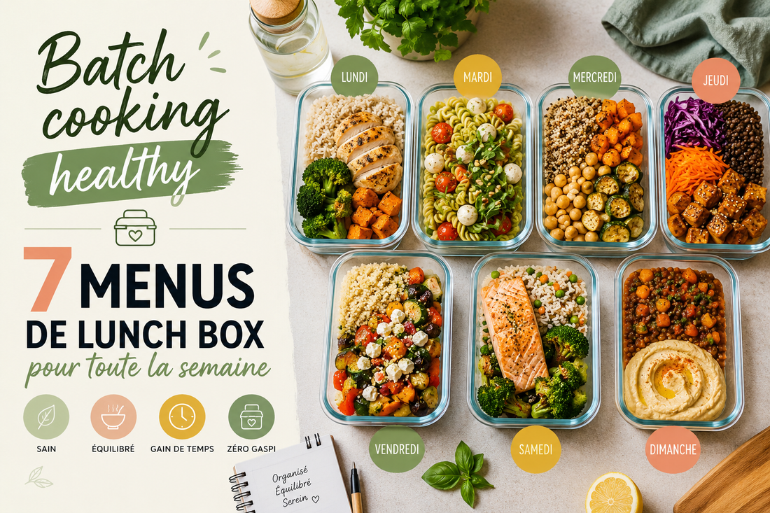 Batch cooking healthy  7 menus de lunch box pour toute la semaine