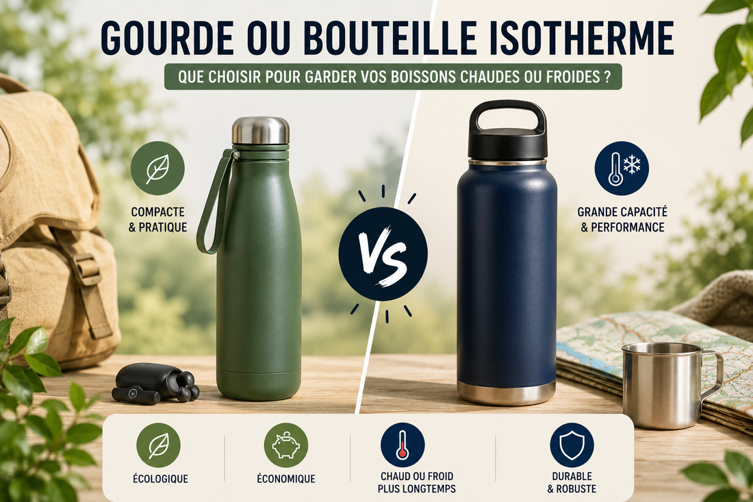 Gourde ou bouteille isotherme : que choisir pour garder ses boissons chaudes ou froides ?