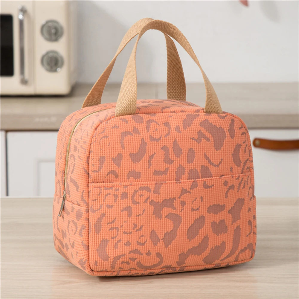 Sac Isotherme Portable Motif Léopard 23 cm