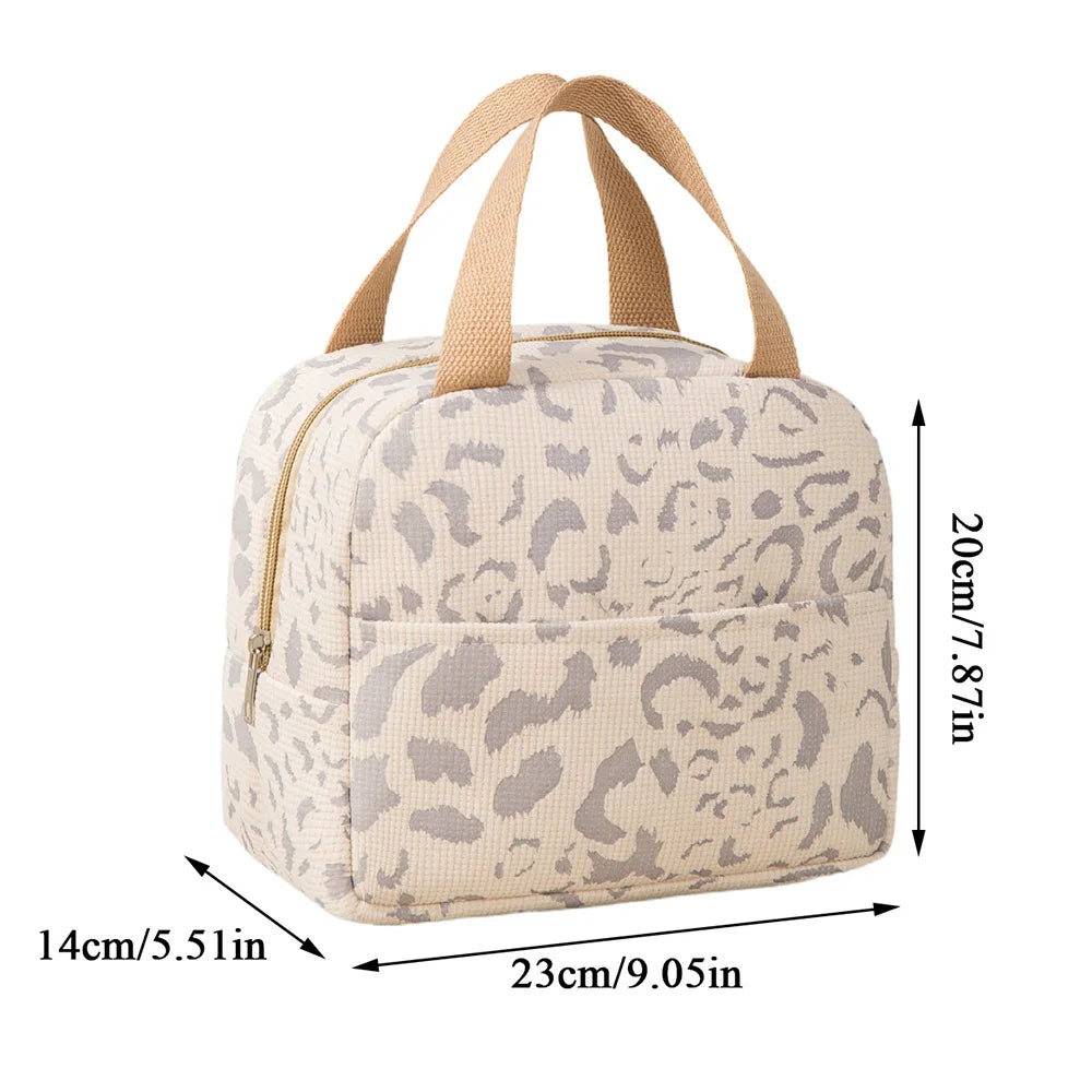 Sac Isotherme Portable Motif Léopard 23 cm