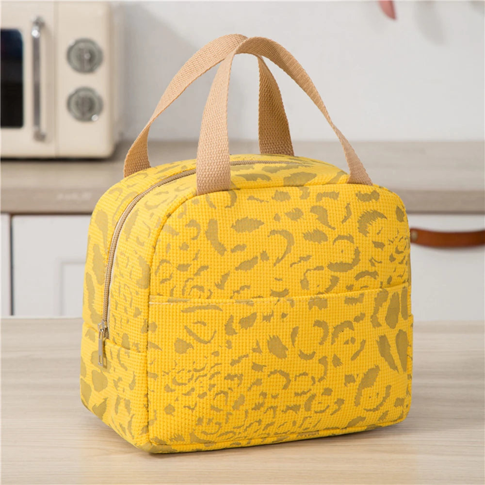 Sac Isotherme Portable Motif Léopard 23 cm