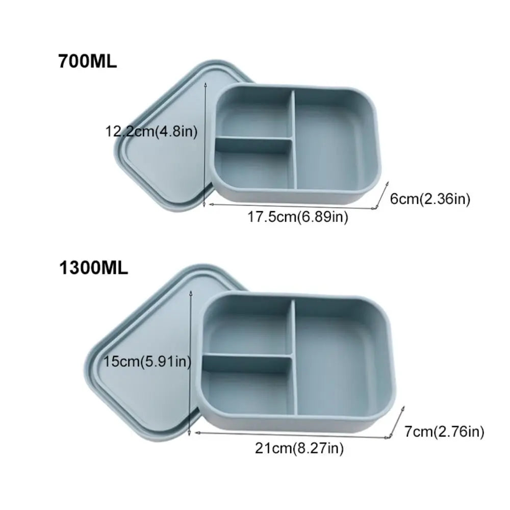 Boîte Bento en Silicone à 3 Compartiments