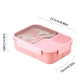 Boîte à Bento Grande Capacité 3 Compartiments avec Couverts (1450 ml)
