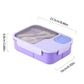 Boîte à Bento Grande Capacité 3 Compartiments avec Couverts (1450 ml)